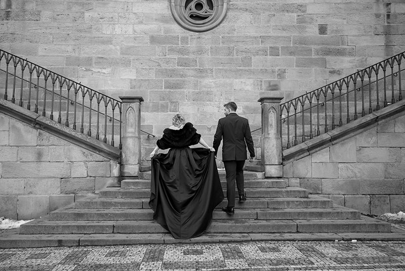 Gothic photo session in the center of Prague