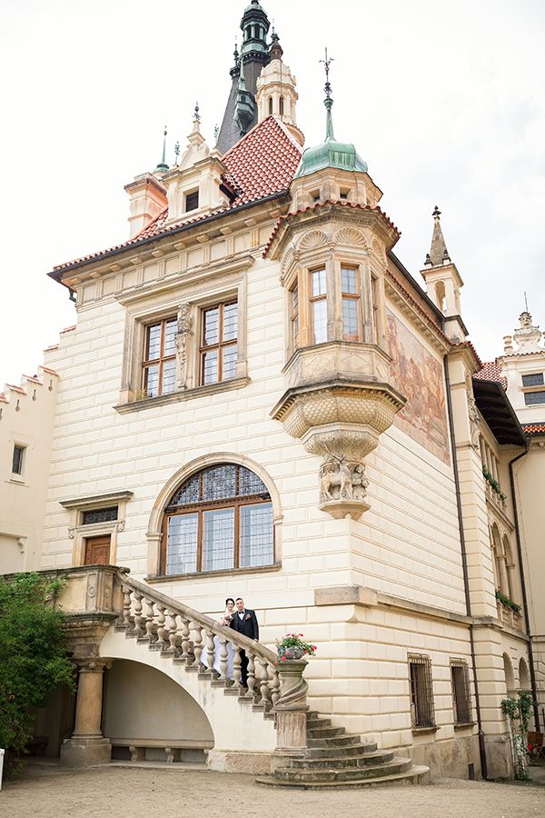 Pruhonice Castle has been recently restored and has a very well-groomed, romantic look.
