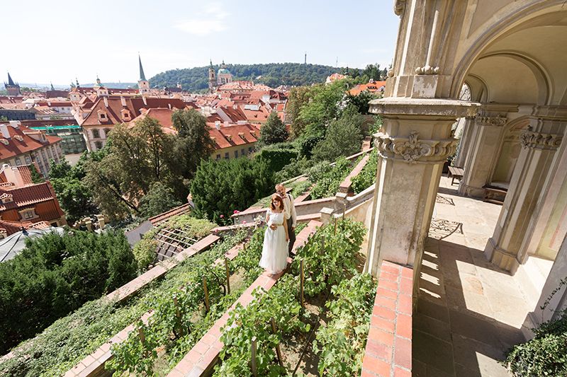 В Пражских дворцовых садах один из самых живописных видов на Прагу